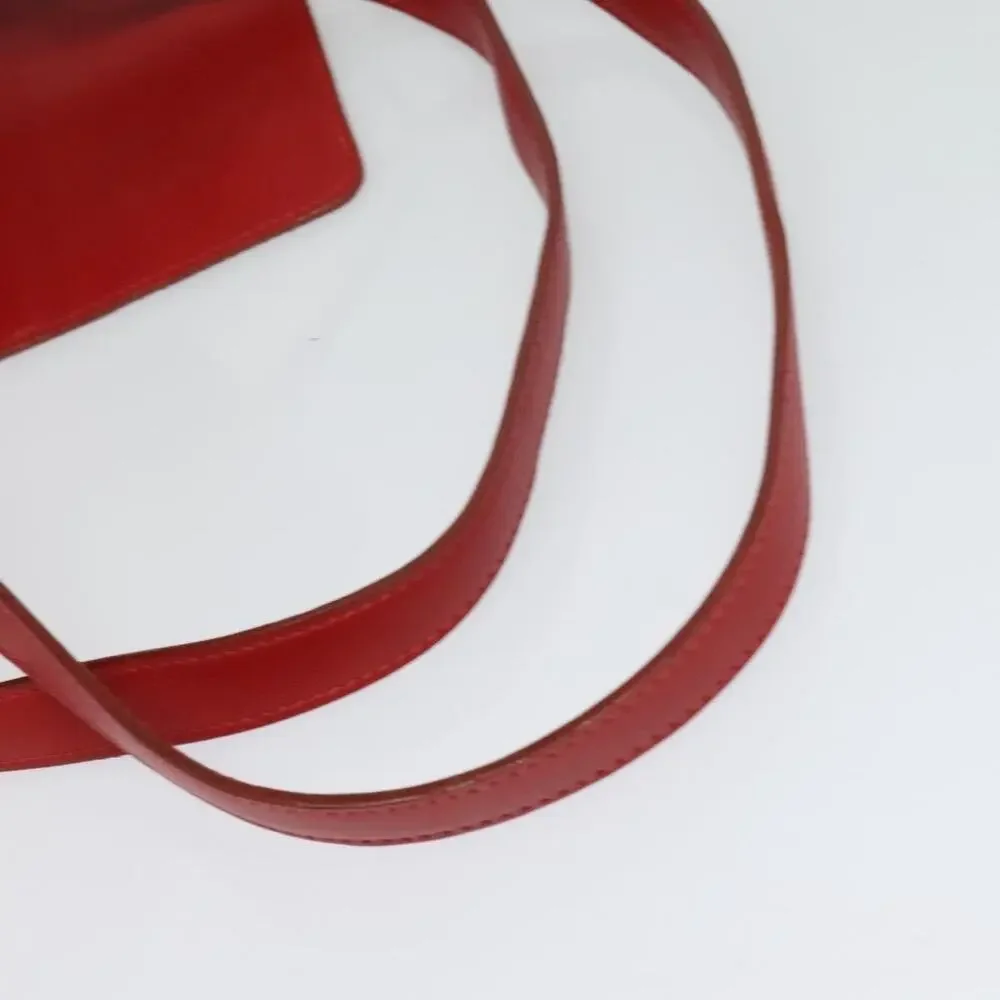 Loewe Leather Backpack Red